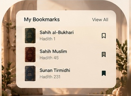 Saved hadith bookmarks